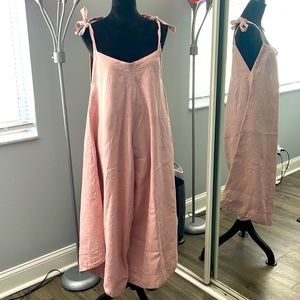 Dusty Pink Ellettelle European Linen Jumpsuit